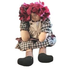 Handmade Vintage Rag  Doll..needs Cleaning  Sold As Is